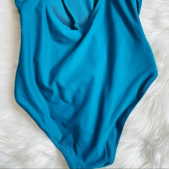 CUPSHE NWT Halter Lace-Up Back One Piece Swimsuit - Picture 10 of 13